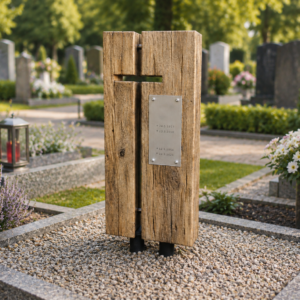 Holzgrabmal Altholz Lichtkreuz