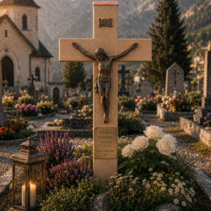 Holzgrabmal Holzkreuz Heimatkreuz